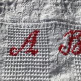 Monogram towel AB honeycomb cotton fringed old
