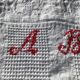 Monogram towel AB honeycomb cotton fringed old