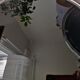 Table basse ronde en verre et chrome vintage