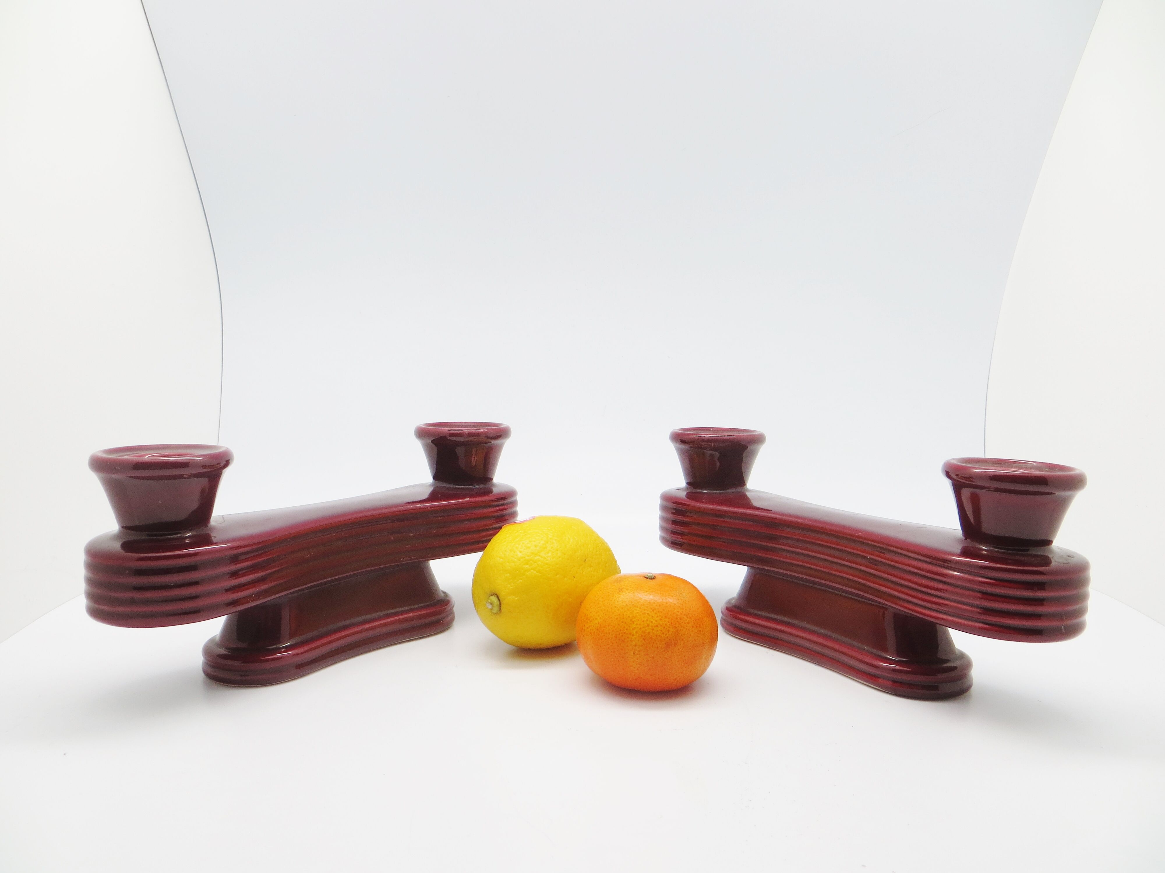 Pair of art deco candlesticks 40s