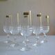 6 champagne flutes in Bohemian crystal Czechoslovakia