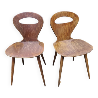 Paire de chaises Baumann "fourmi" 1960/70