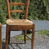 Mulched wooden chairs