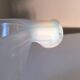 Opalescent glass footed bowl with mistletoe decor Etling France Art Deco 19