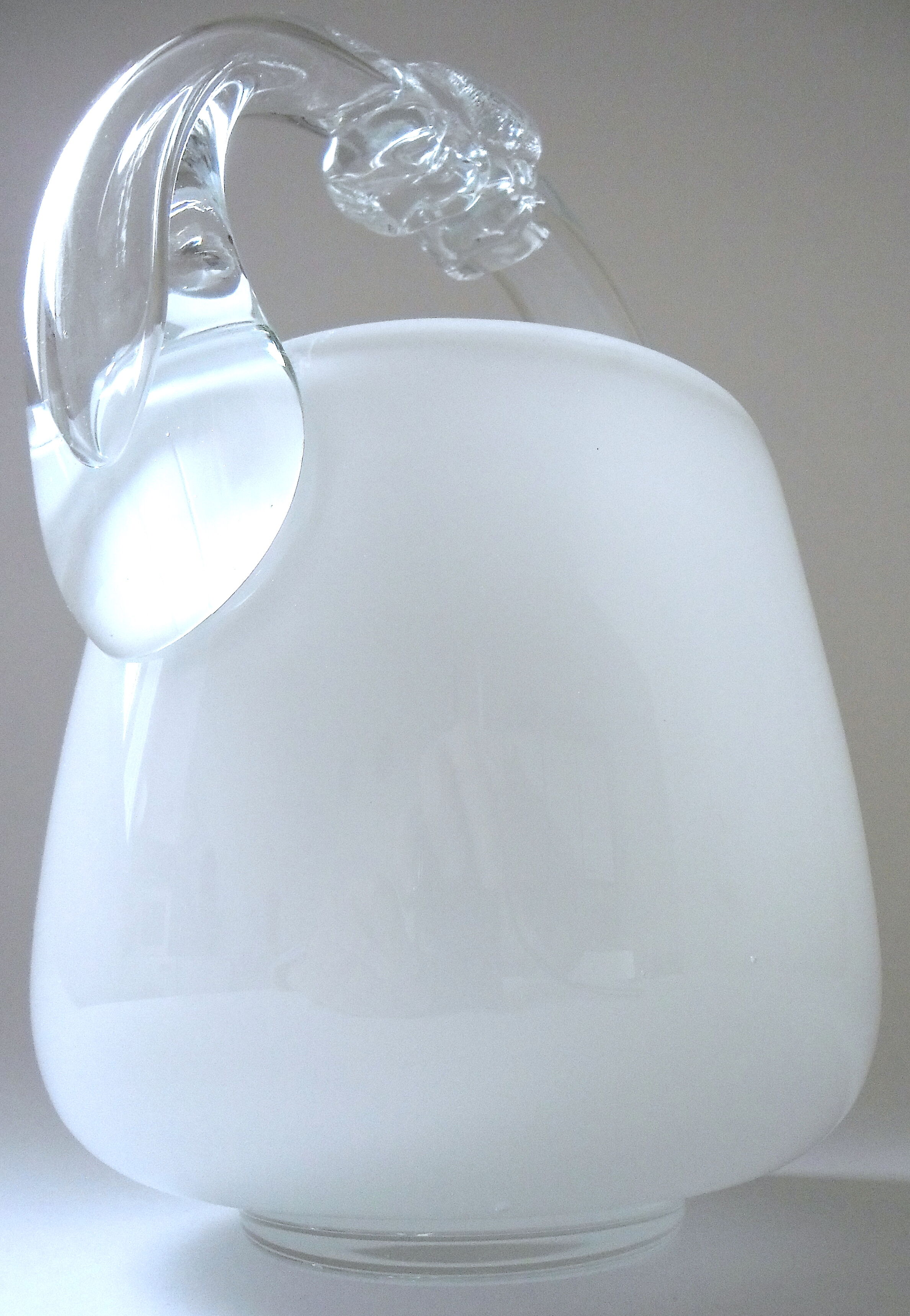 Vintage ice bucket in colorless and white "ouzo" crystal