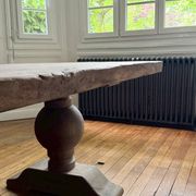 Table monastère en chêne ancien massif – SOLEIL 400 par 120 cm