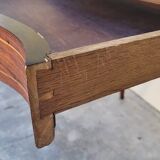 Napoleon III violin-shaped middle desk table 19th in marquetry