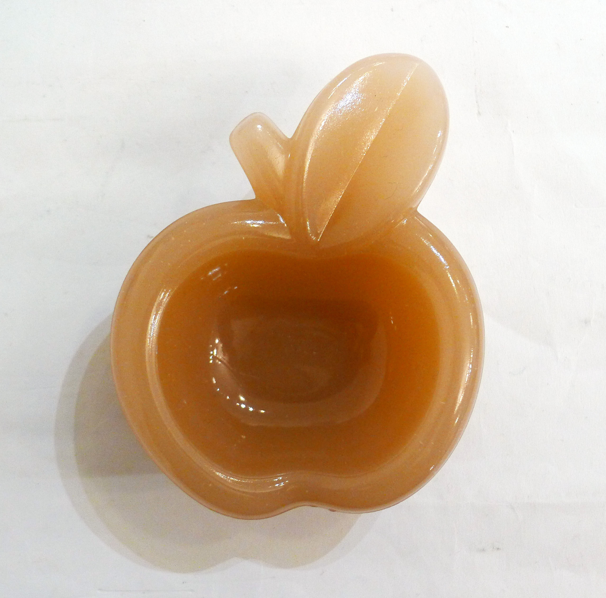Pair of Apple opalin ashtrays