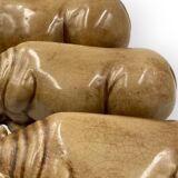 Mid-century Set of 3 ceramic hippos, Zaccagnini Italy 1950s