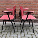 Set of 4 Friso Kramer Revolt chairs first edition with armrests