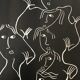 Original drawing abstract faces Yves Nivelle