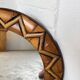 Round rattan mirror 1980