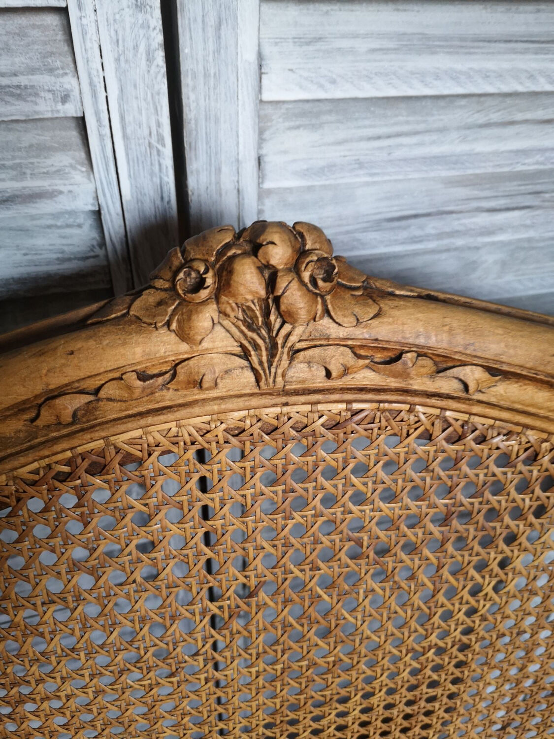 Antique wingback armchair