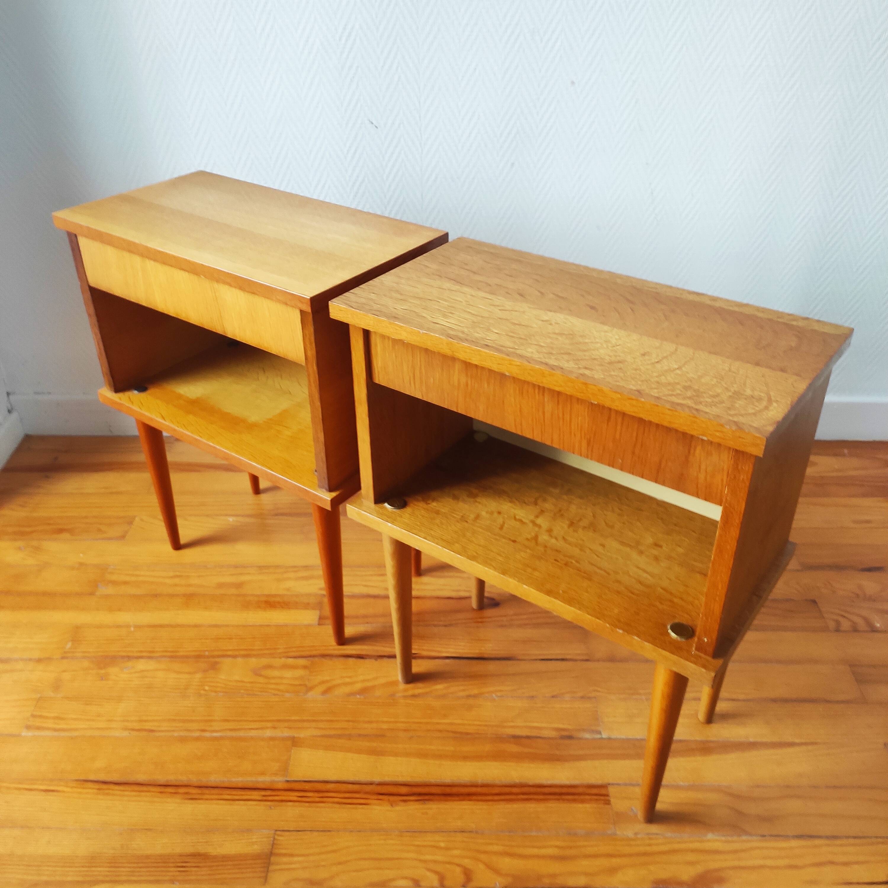 Paire de tables de chevets style scandinave