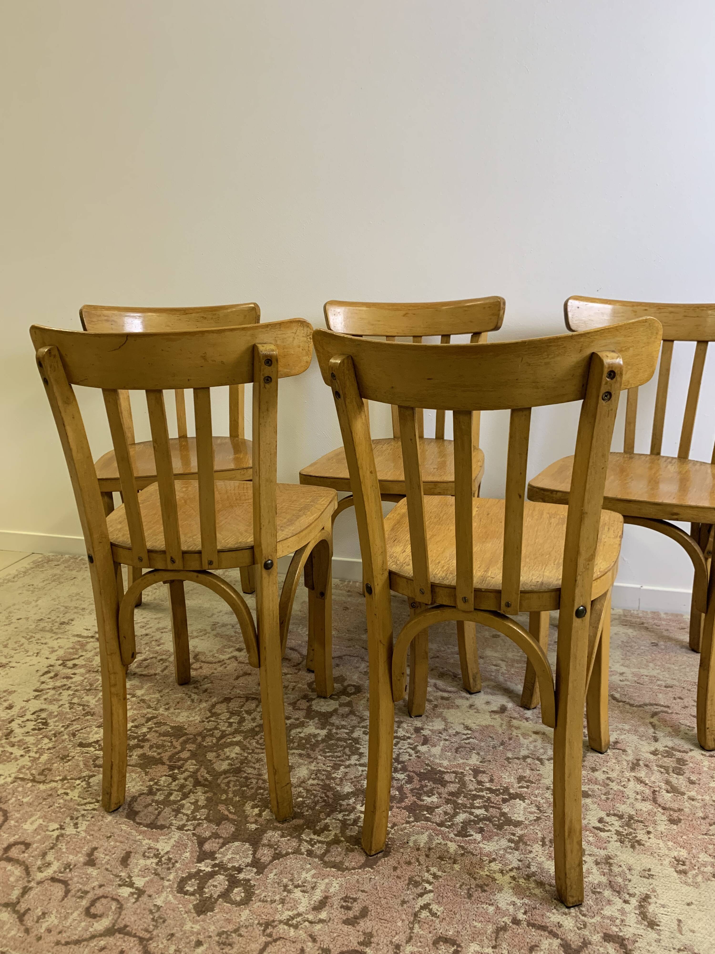 Set of 5 Luterma bistro chairs