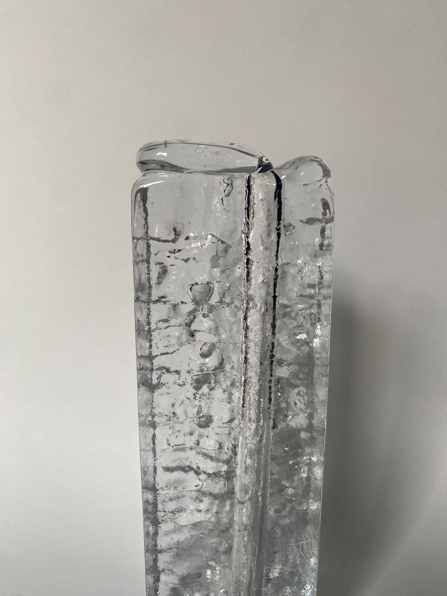 Frosted glass vase from the 1970s