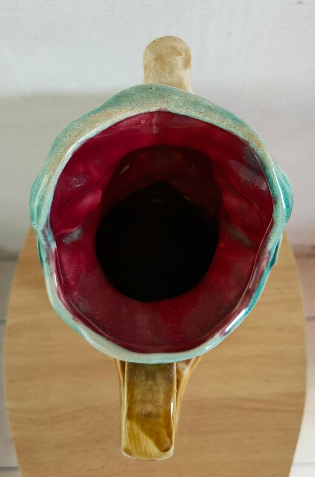 Pitcher Barbotine Pig Onnaing Late 19th Early 20th