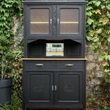 Parisian art deco buffet in solid walnut 1930