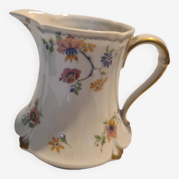 Pot à lait porcelaine gda limoges motif floral