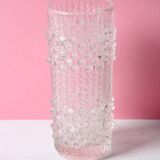 Vintage Pressed Glass Vase: CandleWax Design by František Pečený / 1972