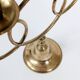 Vintage brass floor chandelier, 3-branch candle holders