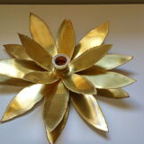 Brass flower wall light