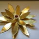 Brass flower wall light