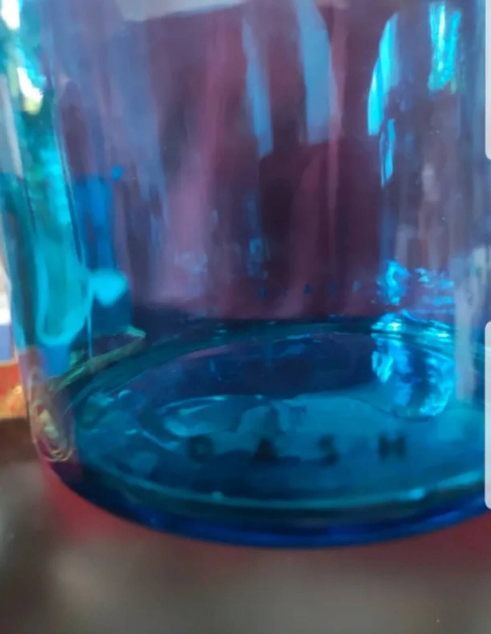 Blue glass apothecary jar, Belgium