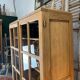 Vitrine vintage petit carreaux en chêne