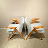 Armchairs model 366 "Bunny" by J. Chierowski vintage