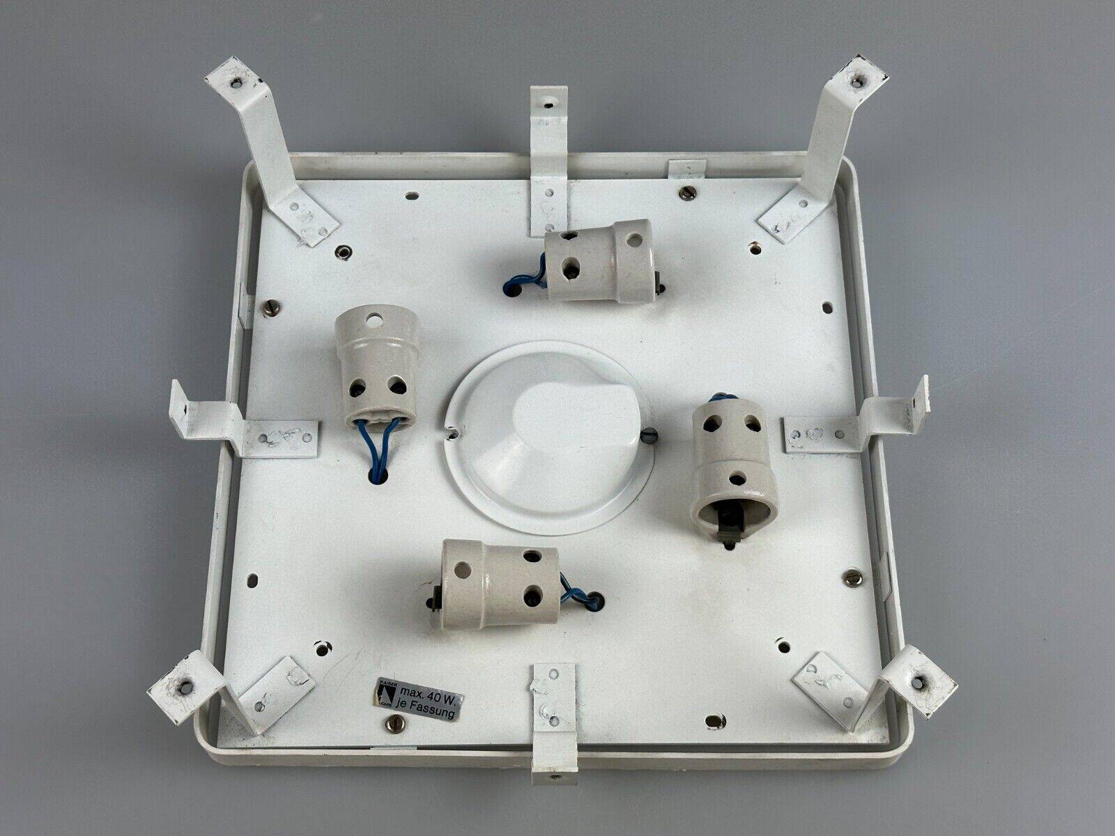 60s 70s ice glass flush mount ceiling lamp by Kaiser Leuchten Germany