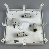 60s 70s ice glass flush mount ceiling lamp by Kaiser Leuchten Germany