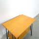 Vintage veneer table with steel legs