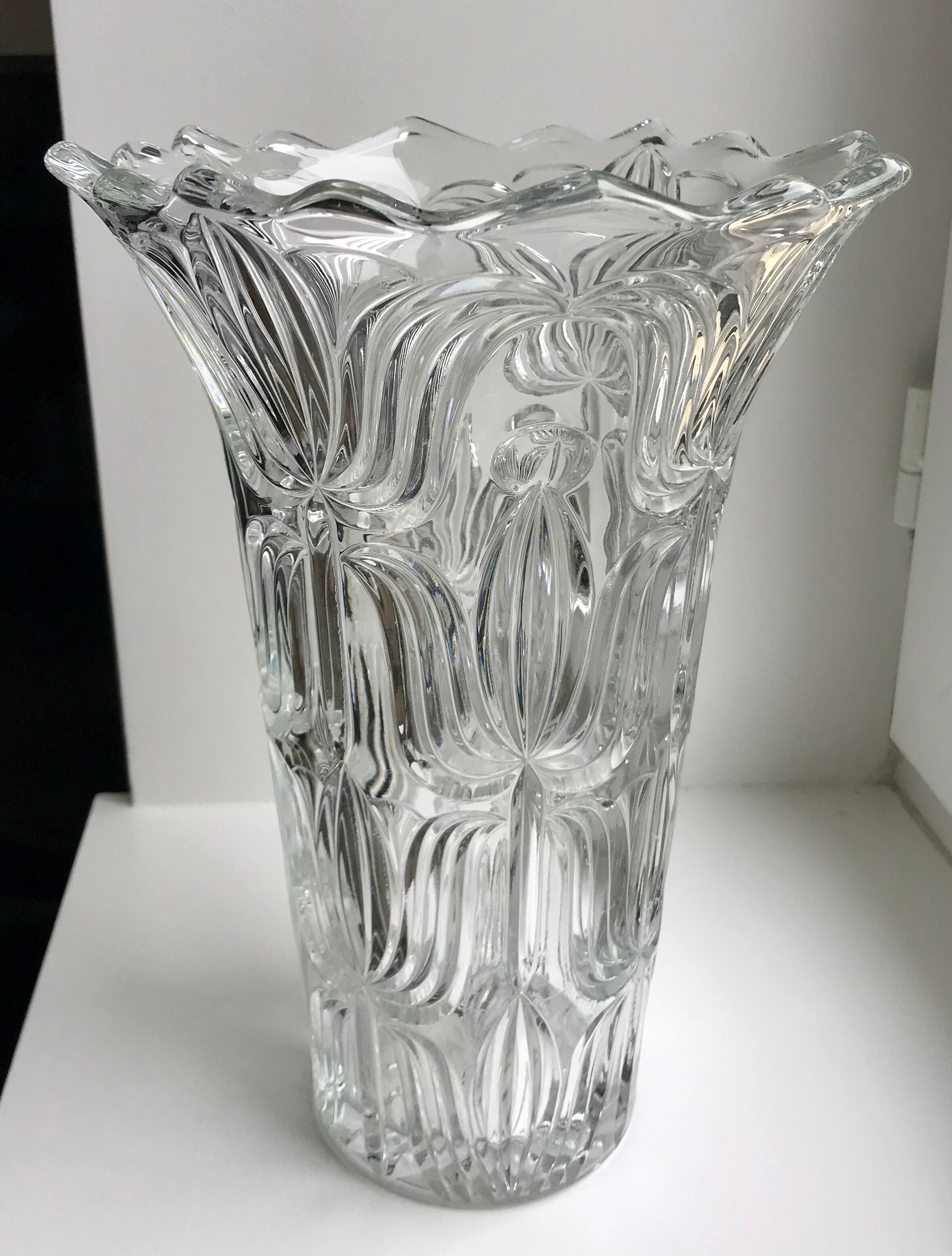 Large glass vase 50s