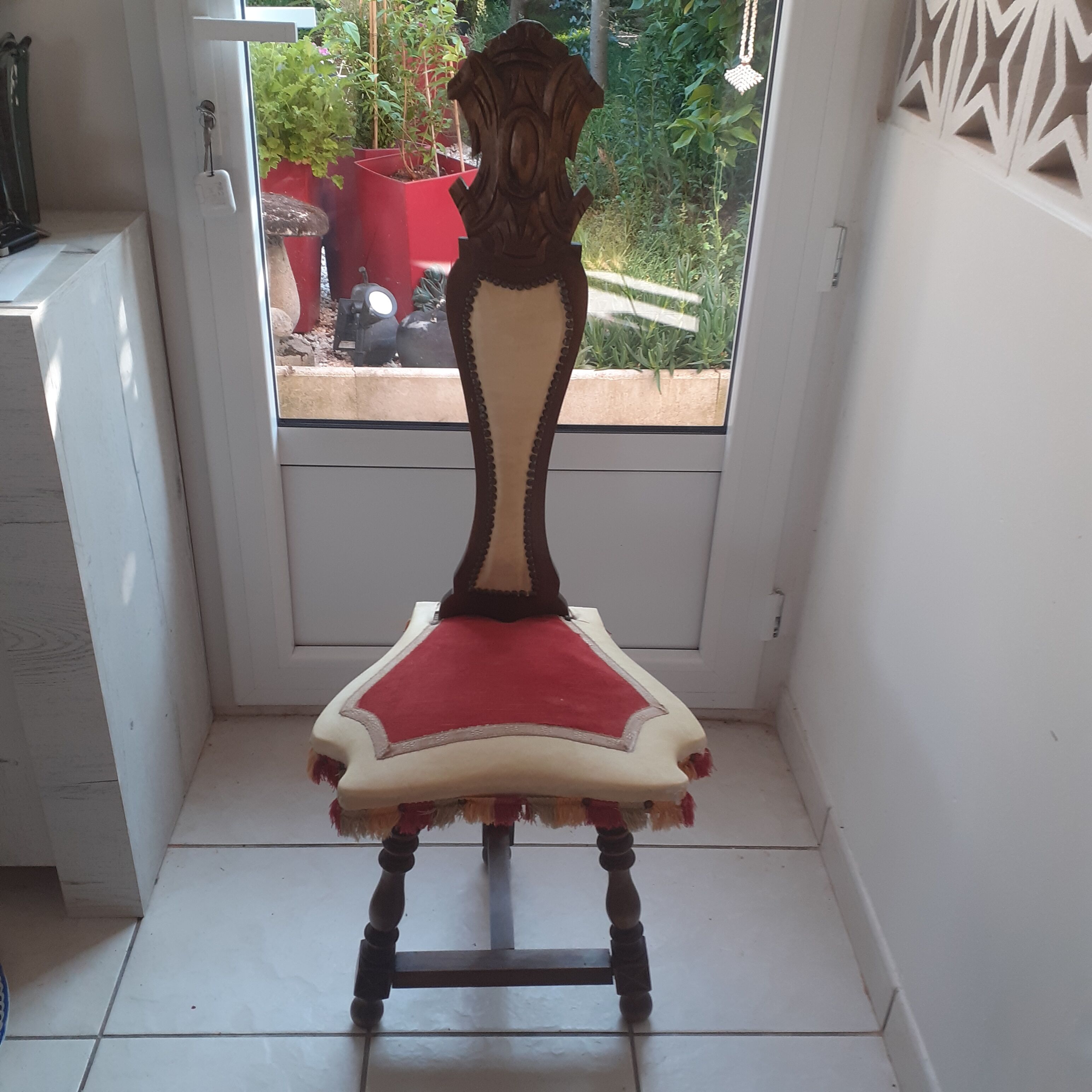 Old chair in medieval style.
