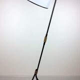 Lampadaire vintage métal noir 1950