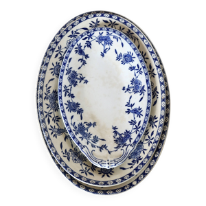 3 plats de service ovales
