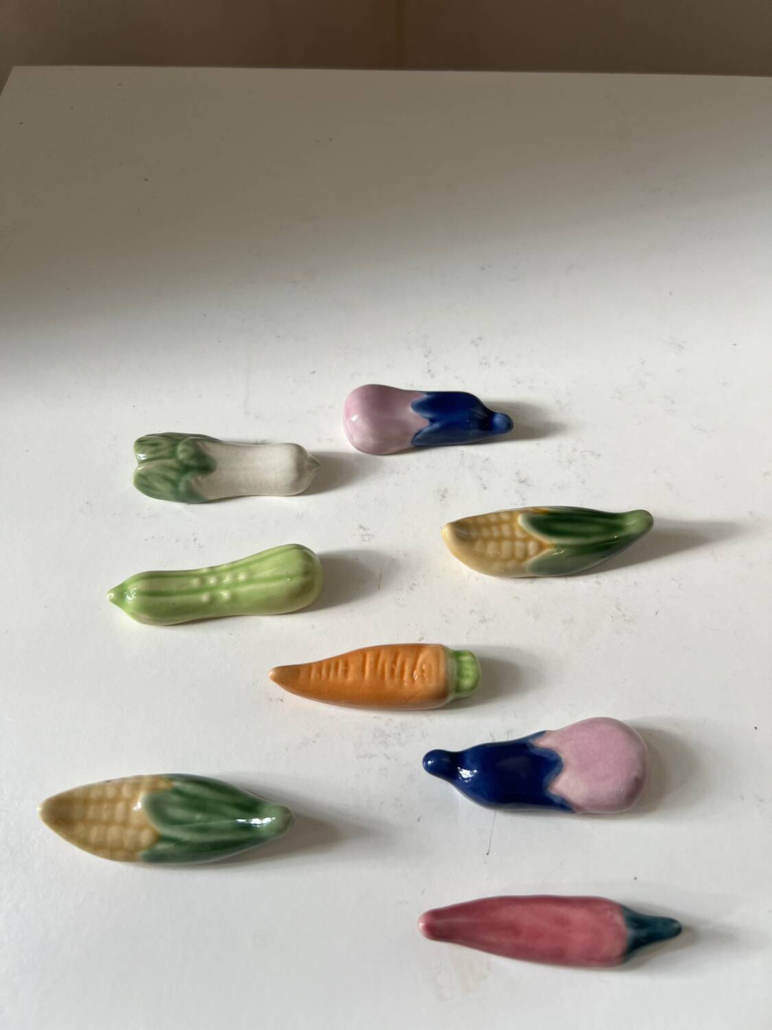 Vintage Vallauris style vegetable-shaped knife rest