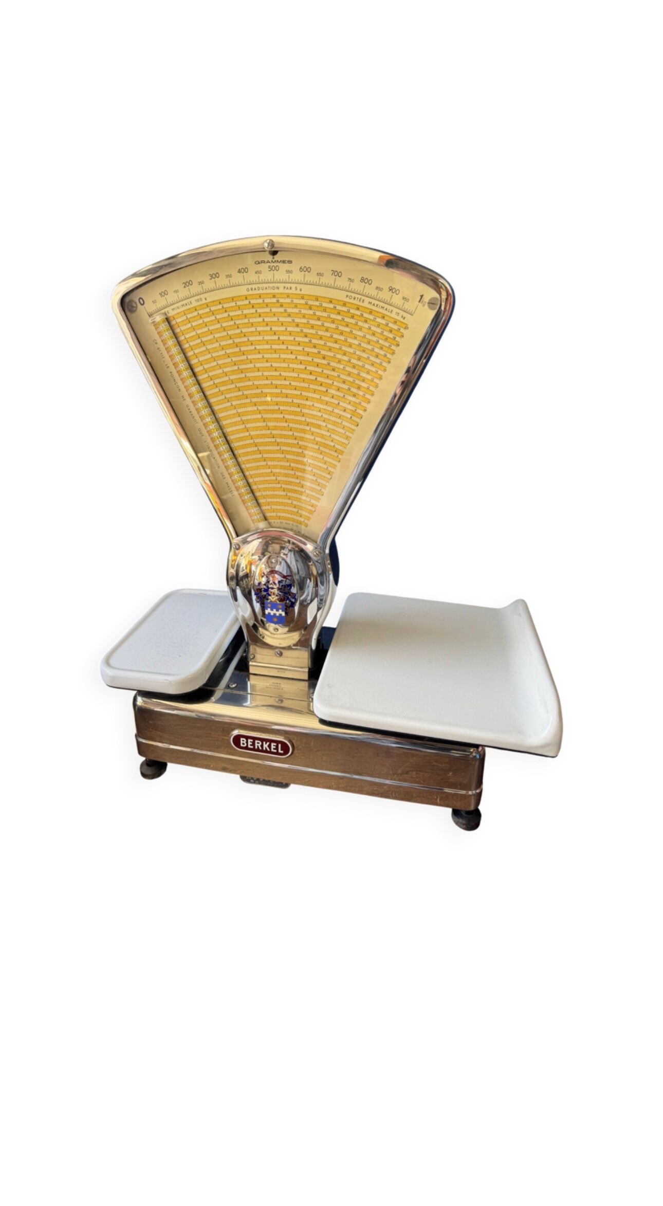 Large Berkel trade balance, chrome model, 1930s
