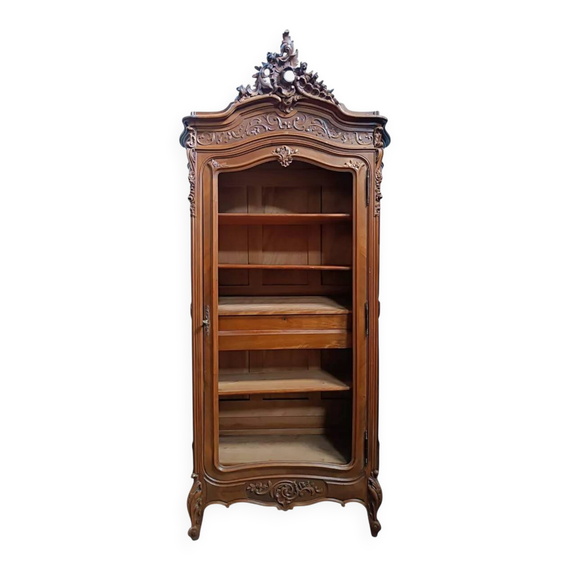 Rococo library in walnut