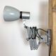 Industrial Grey Scissor Wall Lamp, 1960s