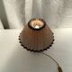 Ceramic lamp signed with pleated lampshade