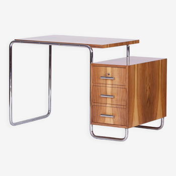 Functionalist Desk Czech Bauhaus Tubular Steel, 1930s