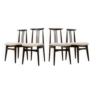 4 chaises par M. Zieliński, Pologne, années 1960