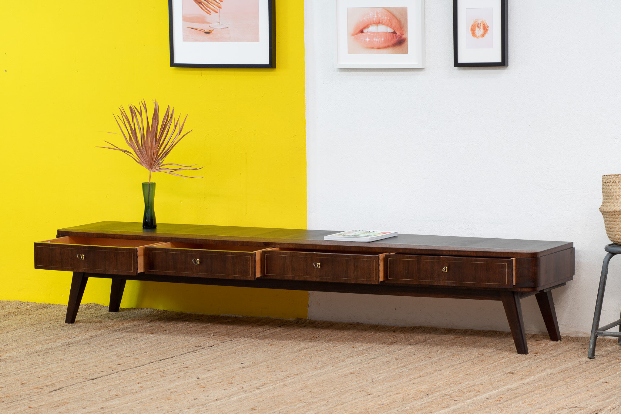 Vintage Scandinavian sideboard – 229 cm