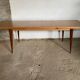 Scandinavian extendable table in light oak and teak 166/202/238x89cm vintage an50
