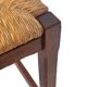 Vintage rattan stool with oak, 60s wabi sabi design, minimalist