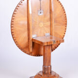 Unique Restored Austrian Biedermeier Walnut Folding Round Dining Table, 1820s