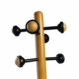 Unilux vintage coat rack – black metal and wood – 80s/90s design