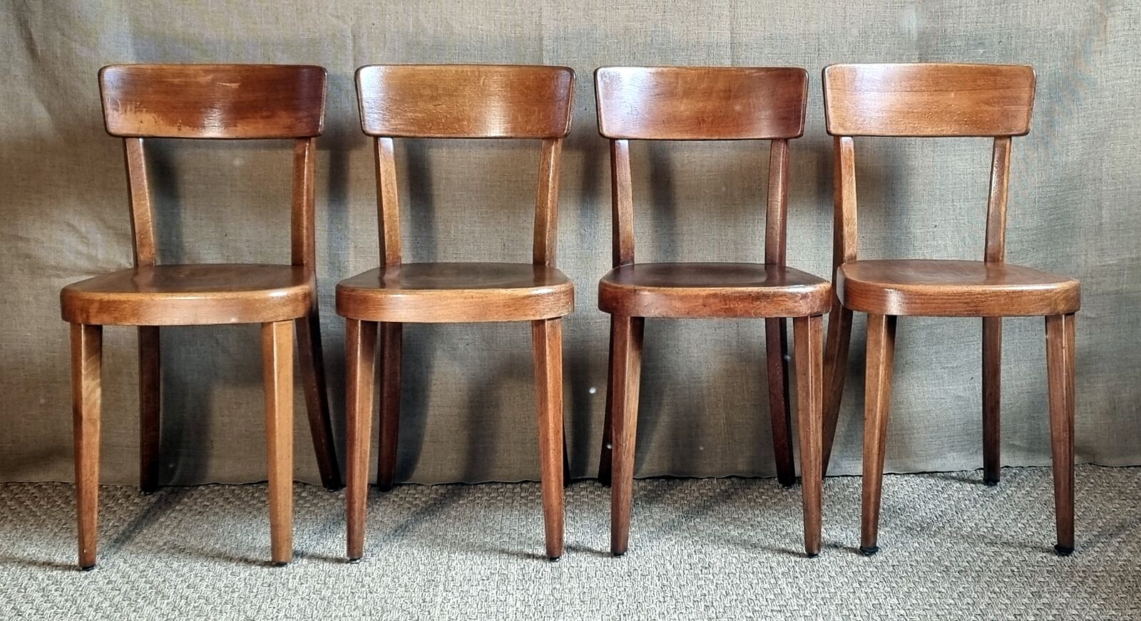 Set of 4 Horgen-Glaris bistro chairs classic model 50s